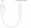 A white USB-C to 3.5mm headphone adapter cable shown against a white background. Produktbild-Vorschau