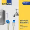 An illustration showing how to connect a washing machine inlet hose to a tap. Produktbild-Vorschau
