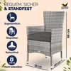 CASARIA® Gartenstühle 2er Set Polyrattan Stapelbar mit Produktbild-Vorschau 3