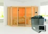 Karibu Sauna Innensauna Alcinda 2 Ganzglas Fronteinstieg Produktbild-Vorschau 2