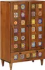vidaXL Hoge kast, walnootkleur, 60 x 33,5 x 100 cm, massief Productafbeelding-voorbeeld 8