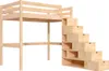 Letto a soppalco in legno con ripiano per scale Sylvia - Anteprima dell’immagine prodotto 4