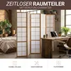 Houten roomdivider met 5 panelen, Japans type Shoji, Productafbeelding-voorbeeld 8