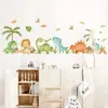 2er Set BRUP Dinosaurier & Blätter Wandsticker – Bunte, Produktbild-Vorschau 1
