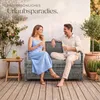 tectake® Rattan-Gartenbank 2-Sitzer, wetterfest, 250 kg Produktbild-Vorschau 7