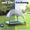 UISEBRT Hundebett mit Dach Sonnenschutz M 76x61x76cm Produktbild-Vorschau 3