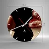 Wanduhr - Rund - Glasuhr - Frau rote Lippen Lippenstift Produktbild-Vorschau 3