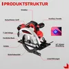 Akku-Handkreissäge,Bürstenlose Akku Kreissäge 9000 U/min Produktbild-Vorschau 9