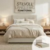 Homestyle4u Polsterbett 120x200 Beige Doppelbett Produktbild-Vorschau 3