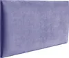A single, upholstered headboard panel is shown against a white background, angled slightly to reveal its depth and curved edge. Produktbild-Vorschau