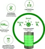 Marketing image with feature icons and text for a product, likely an electronic device. Produktbild-Vorschau