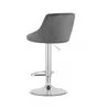 A grey bar stool shown from the side against a white background. Voir les images du produit
