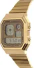A close-up, angled view of a gold-colored Casio digital watch against a white background. Voir les images du produit