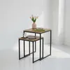 Relaxdays Beistelltisch 2er Set, stapelbar, Industrie Produktbild-Vorschau 5