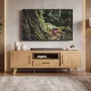 FineBuy TV Lowboard 150cm Eiche Nachbildung Moderner Produktbild-Vorschau 1