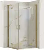 Rea Duschkabine Hugo Double Gold Brush 90x90 Produktbild-Vorschau 1