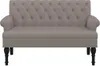 vidaXL Banc avec dossier Taupe 120x62x75,5 cm Tissu Voir les images du produit 3