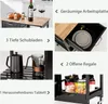 Chariot de cuisine COSTWAY avec plateau, étagères et 3 Voir les images du produit 6