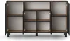 STIV Möbel | Kommode 140x35x80 cm Eiche Wotan / Schwarz Produktbild-Vorschau 3
