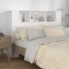 vidaXL Tête de lit avec étagères blanc 140x18,5x104,5 cm Voir les images du produit 2