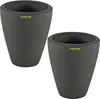 Set2 2 Keramik Blumentopf Rhodos für Orchideen anthrazit H Produktbild-Vorschau 1