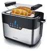 A studio shot of a toaster with bread inside. Produktbild-Vorschau
