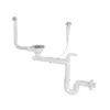 A white sink siphon with overflow and plug, shown against a white background. Náhled obrázku produktu