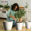 KOTARBAU® Doniczka na rosliny ze spodkiem Biala ? 26 cm Podgląd zdjęcia produktu 2