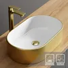 Aufsatzwaschbecken oval 55 cm Badezimmer Waschbecken Bad Produktbild-Vorschau 5