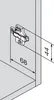 BLUM CLIP ONYX Kreuzmontageplatte, Zink, Schrauben, Distanz Produktbild-Vorschau 3