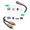 Ugreen AV198 audio kábel 3.5 mm jack / 2x RCA F/M 1m, hnedý Náhľad obrázku produktu 1