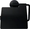 REIKA Toilettenpapierhalter SAKU mit Deckel schwarz matt Produktbild-Vorschau 2