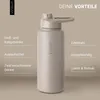 Trink Flasche Edelstahl 750ml Thermoflasche Sport Gym Produktbild-Vorschau 2