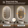 Specchio da bagno LED ovale con illuminazione, specchio da Anteprima dell’immagine prodotto 4