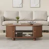 A coffee table in front of a sofa in a living room. Voir les images du produit