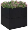 vidaXL Fioriera nera 80x80x80 cm Poly Rattan Anteprima dell’immagine prodotto 2