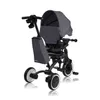 A studio shot of a gray children's tricycle against a white background. Anteprima dell’immagine prodotto