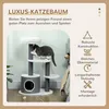 PawHut Kratzbaum 98 cm Katzenturm mit Höhle Kratzstämme 3 Produktbild-Vorschau 4