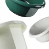 A collage of three close-up shots of plastic bowls in different colors. Produktbild-Vorschau