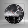 Wanduhr - Rund - Glasuhr - Trommel Staub Trommel - 30x30cm Produktbild-Vorschau 3