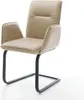 DELIFE Freischwinger Vinja-Flex Mikrofaser Beige Vintage Produktbild-Vorschau 1