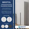 Kleiderschrank, Drehtürenschrank 2-türig, 90cm breit, matt, Produktbild-Vorschau 3