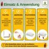 Instructions for using a sticky trap for pests, with numbered steps and illustrations. Produktbild-Vorschau
