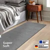 Teppichläufer Dynasty edler Velours Bettvorleger Silbergrau Produktbild-Vorschau 1