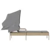 Sonnenliege mit Dach Beige Poly Rattan Produktbild-Vorschau 5