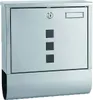 A stainless steel mailbox is shown against a white background. Produktbild-Vorschau