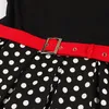 ASKSA Robe Rockabilly Femme 50's Vintage Manches Courtes Voir les images du produit 5
