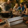 2 x Edelstahl Räucherbox + 1 Zange Smokerbox Räucherdose Produktbild-Vorschau 8