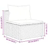5-tlg. Garten-Lounge-Set mit Kissen Braun Poly Rattan - Produktbild-Vorschau 9
