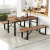 COSTWAY Eingangsbank, 152,5 cm Flurbank mit Metallrahmen, Produktbild-Vorschau 7